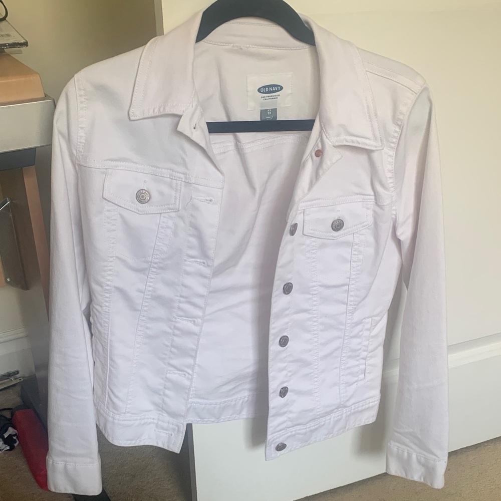 Old Navy Women's White Jean Jacket